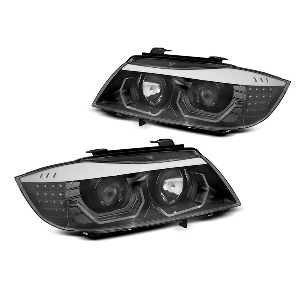 Ópticas angel eyes 3D LED para BMW Série 3 E90 + E91
